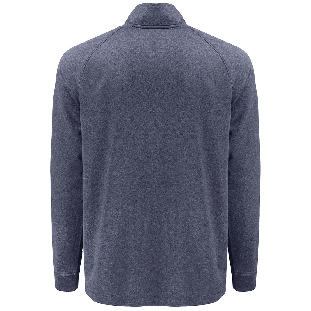 Clique Men's Navy Heather Dash Recycled Quarter Zip Pullover