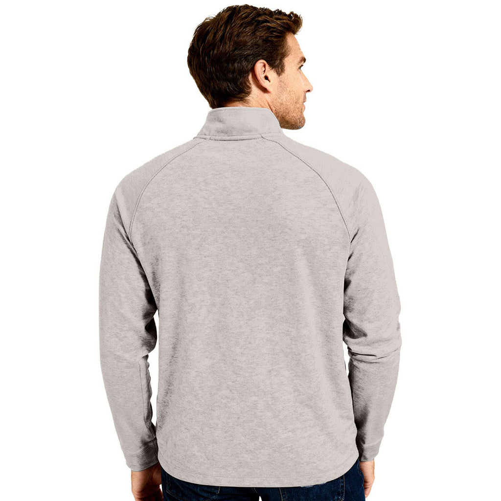 Clique Men's Silver Grey Heather Dash Recycled Quarter Zip Pullover
