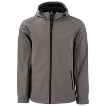 Clique Men's Pure Slate/Black Tempo Recycled Stretch Softshell Hooded Jacket