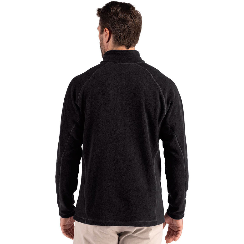 Clique Men's Black Powder Recycled Fleece Quarter Zip Pullover