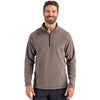 Clique Men's Pure Slate Powder Recycled Fleece Quarter Zip Pullover