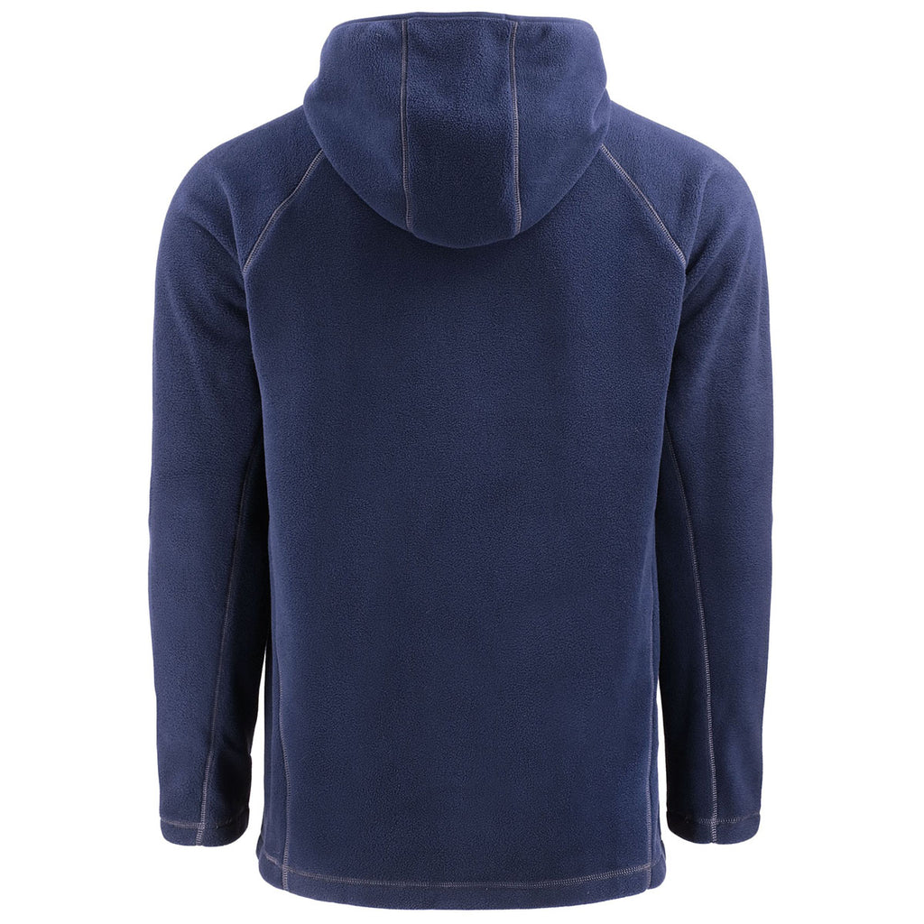 Clique Men's Dark Navy Powder Recycled Fleece Half Zip Hooded Pullover