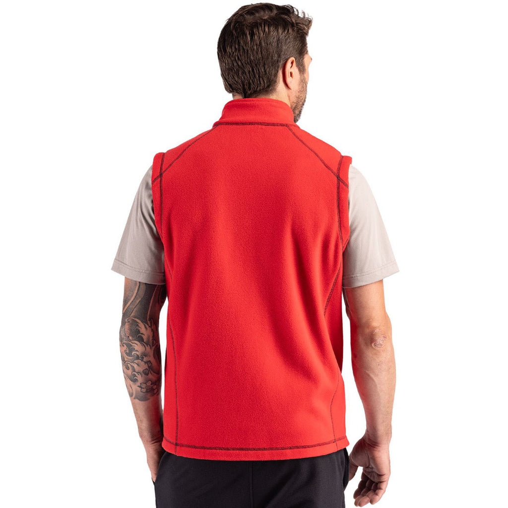 Clique Men's Red Powder Recycled Fleece Vest