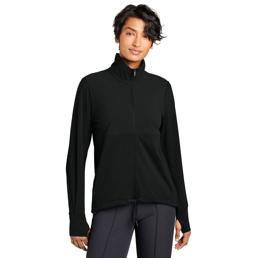MiiR Women's Pitch Black Kivu Hybrid Full-Zip Jacket