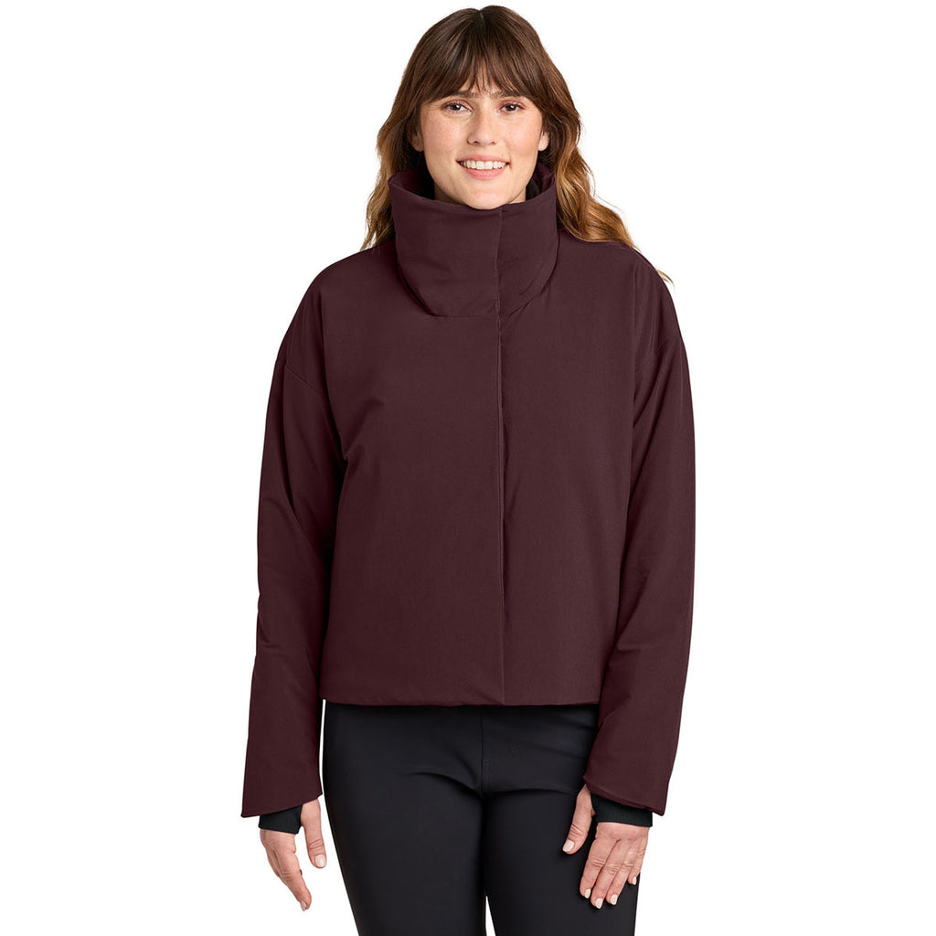 MiiR Women's Dark Fig Sashiko Full-Zip Stretch Puffy