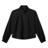 Rhone Women's Pure Black Mirage Anorak Quarter Zip