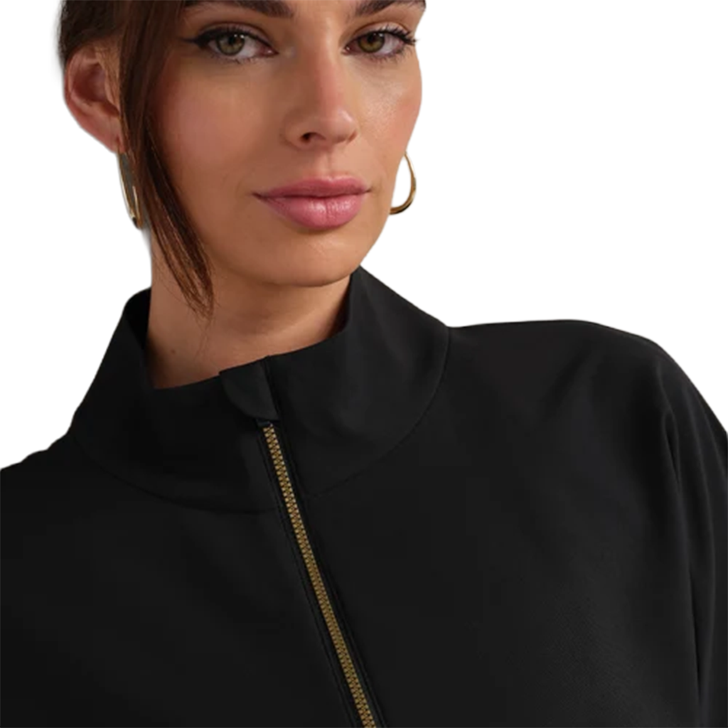 Rhone Women's Pure Black Mirage Anorak Quarter Zip
