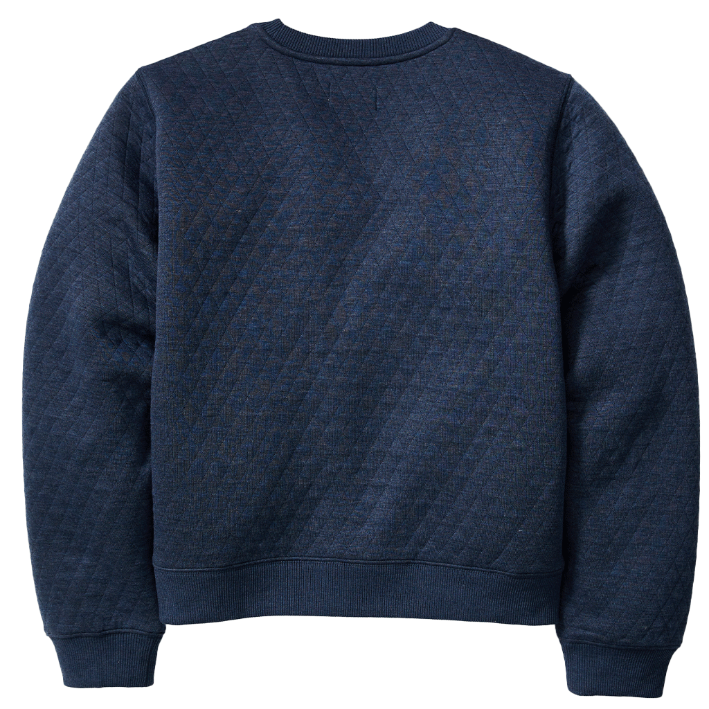 Marine Layer Women's Navy Corbet Quilted Crewneck