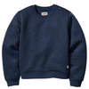 Marine Layer Women's Navy Corbet Quilted Crewneck