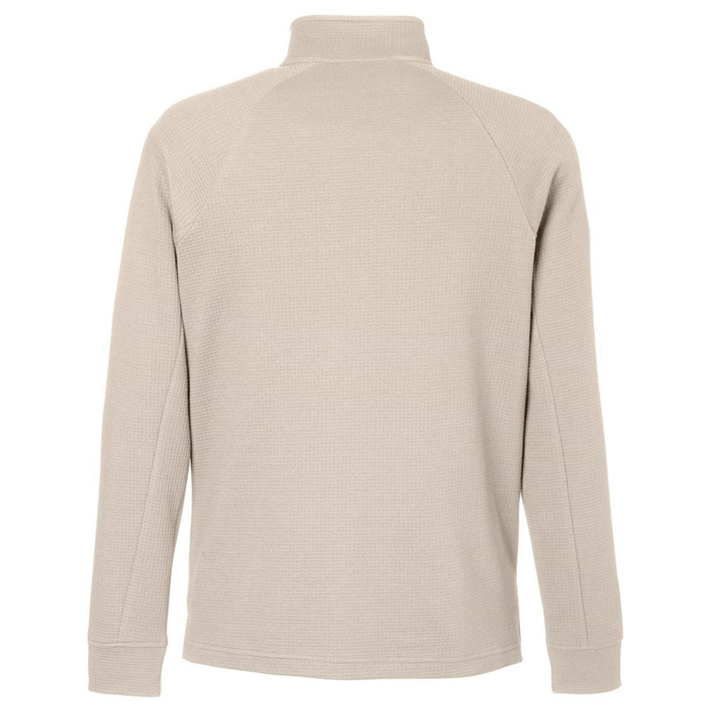North End Men's Oatmeal Rhythm Waffle Quarter-Zip Pullover