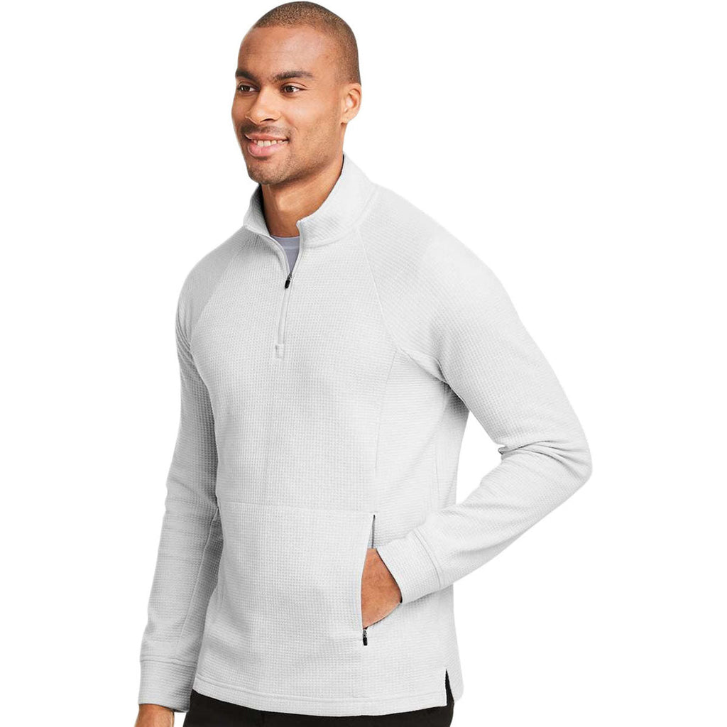 North End Men's Platinum Rhythm Waffle Quarter-Zip Pullover