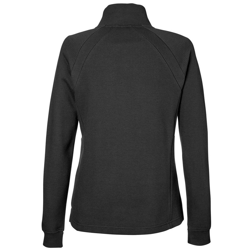 North End Women's Black Rhythm Waffle Quarter-Zip Pullover