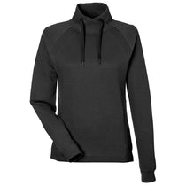 North End Women's Black Rhythm Waffle Quarter-Zip Pullover