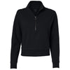 North End Women's Black Mantra Half-Zip Ottoman Pullover