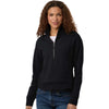 North End Women's Black Mantra Half-Zip Ottoman Pullover