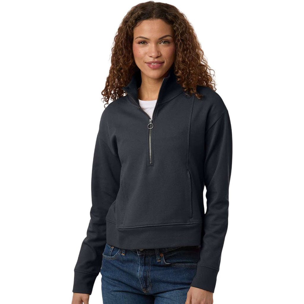 North End Women's Carbon Mantra Half-Zip Ottoman Pullover