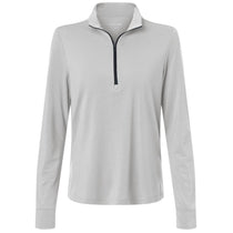 North End Women's Platinum/Carbon JAQ Stretch Performance Quarter-Zip
