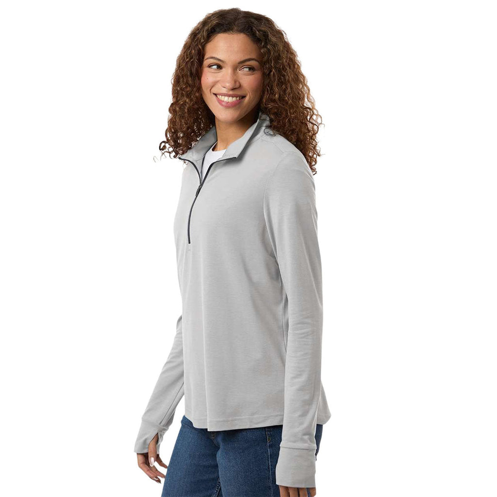 North End Women's Platinum/Carbon JAQ Stretch Performance Quarter-Zip