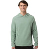 North End Men's Sage Green Heather Spirit Textured Hooded Pullover