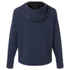 North End Women's Classic Navy Heather Spirit Textured Hooded Pullover