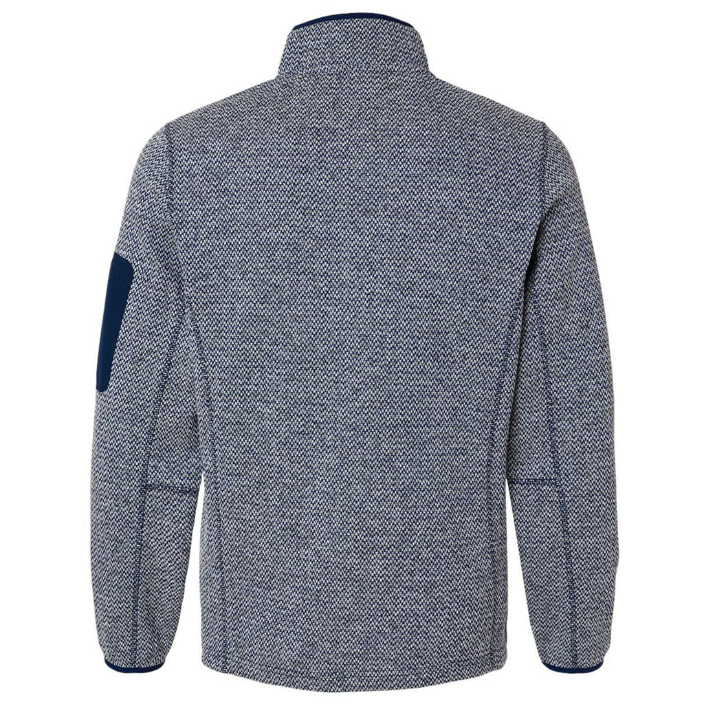North End Men's Classic Navy/White Jasper Full-Zip Fleece Jacket