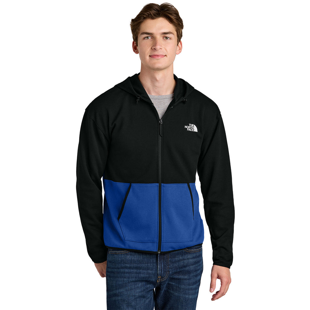 The North Face Men's TNF Blue/ TNF Black Double-Knit Full-Zip Hoodie