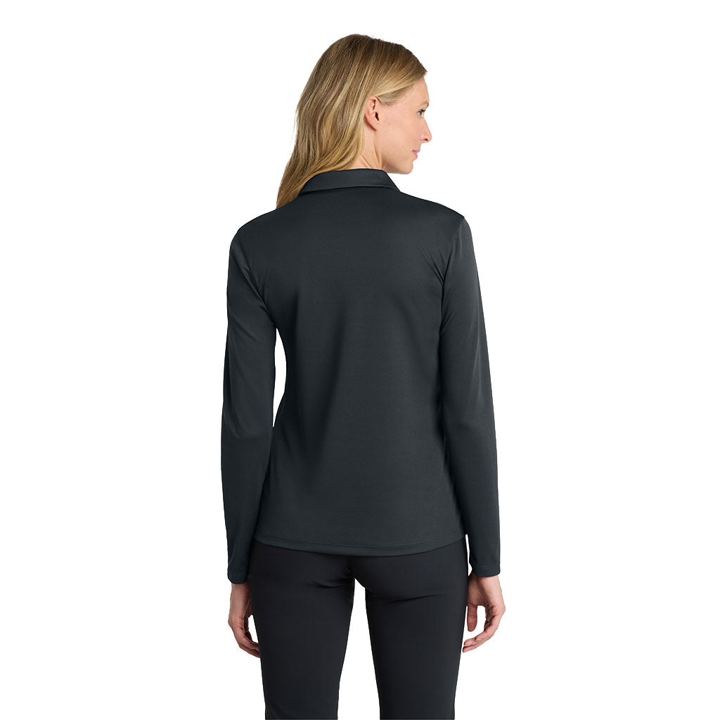 Nike Women's Anthracite Dri-FIT Micro Pique 2.0 Long Sleeve Polo