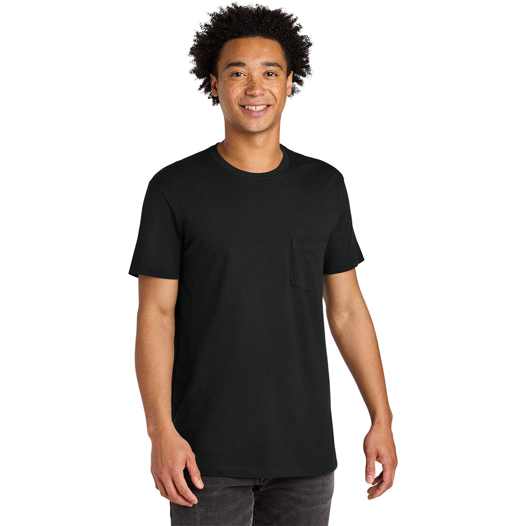 Next Level Men's Black Cotton Pocket Tee