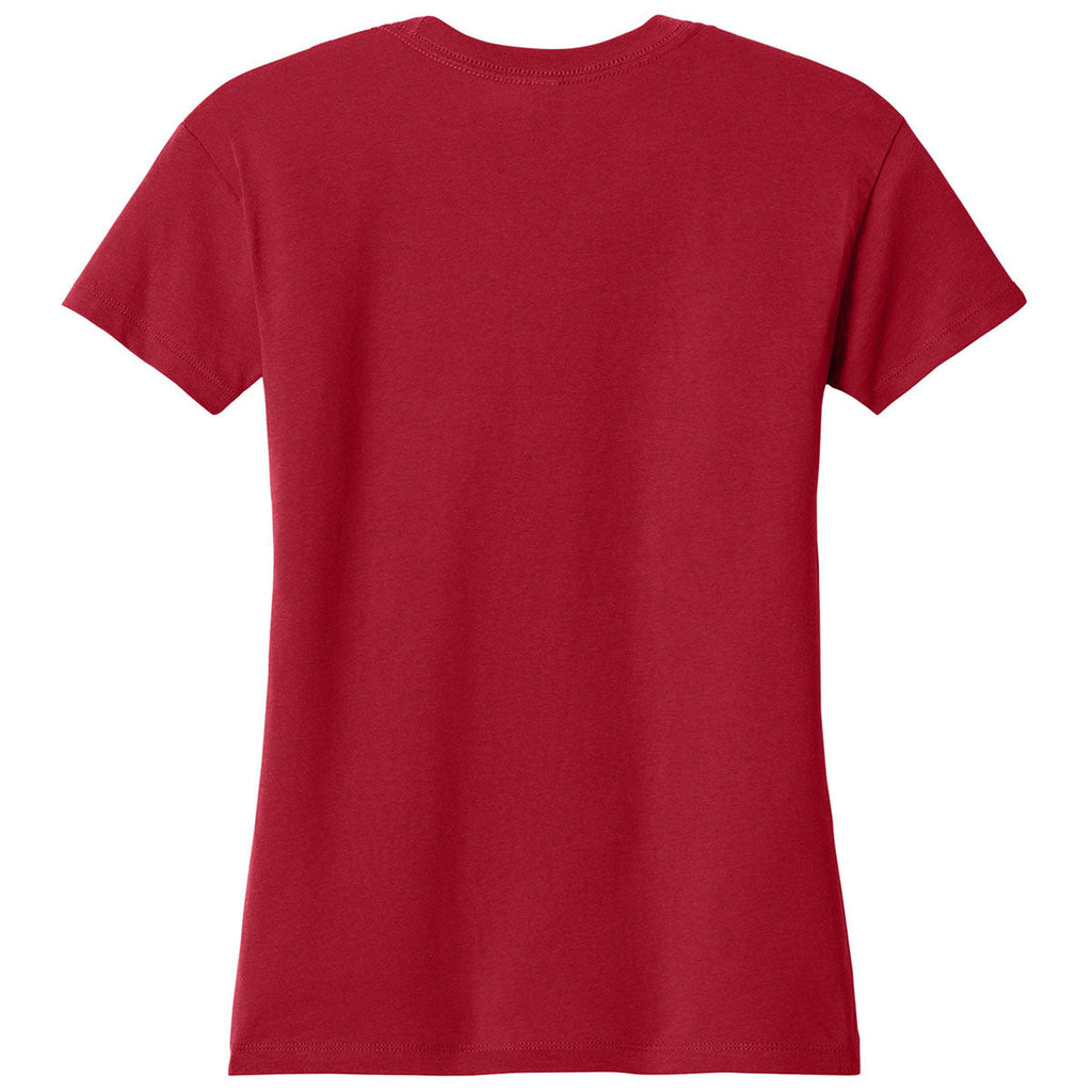 Next Level Women's Red Cotton Relaxed Tee