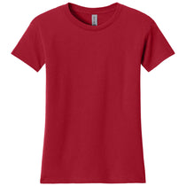 Next Level Women's Red Cotton Relaxed Tee