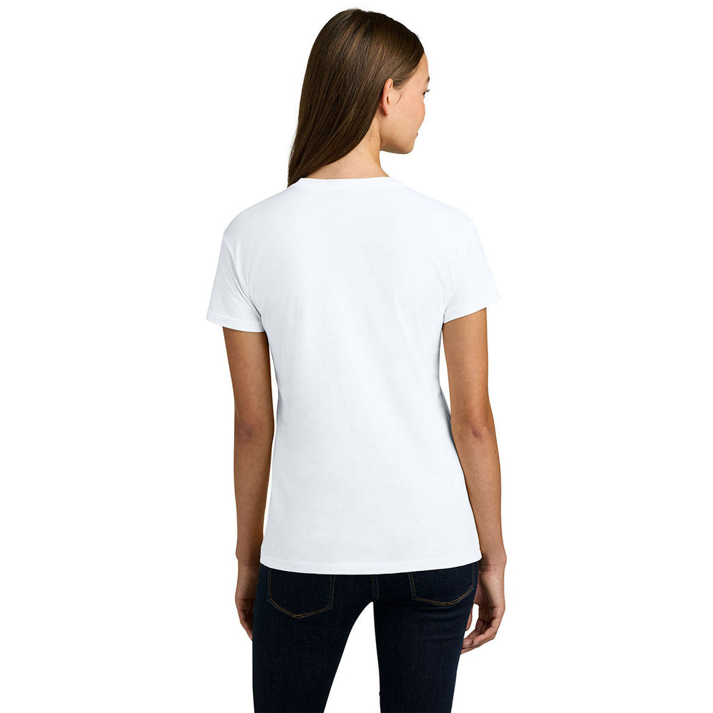 Next Level Women's White Cotton Relaxed Tee