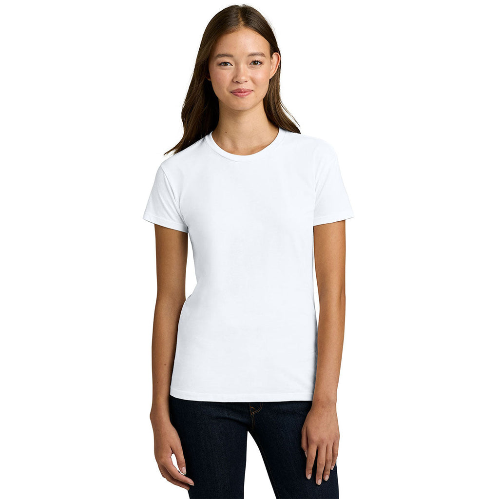 Next Level Women's White Cotton Relaxed Tee