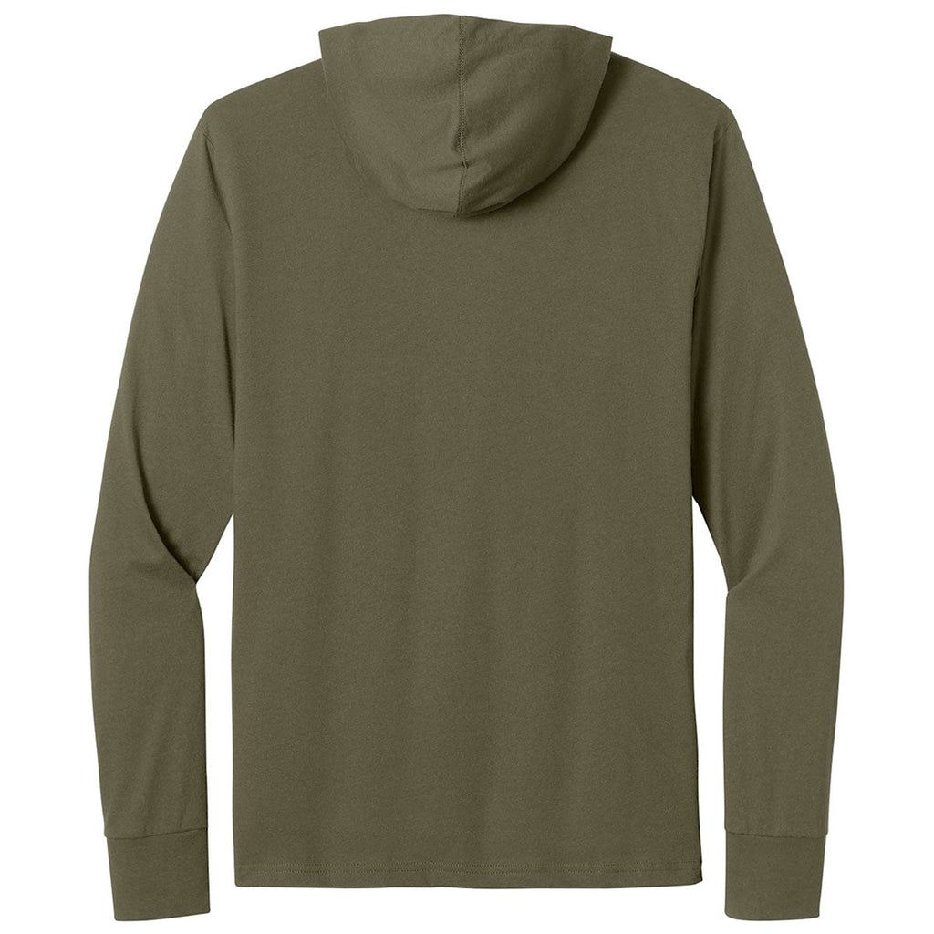 Next Level Men's Military Green Apparel CVC Long Sleeve Hoodie