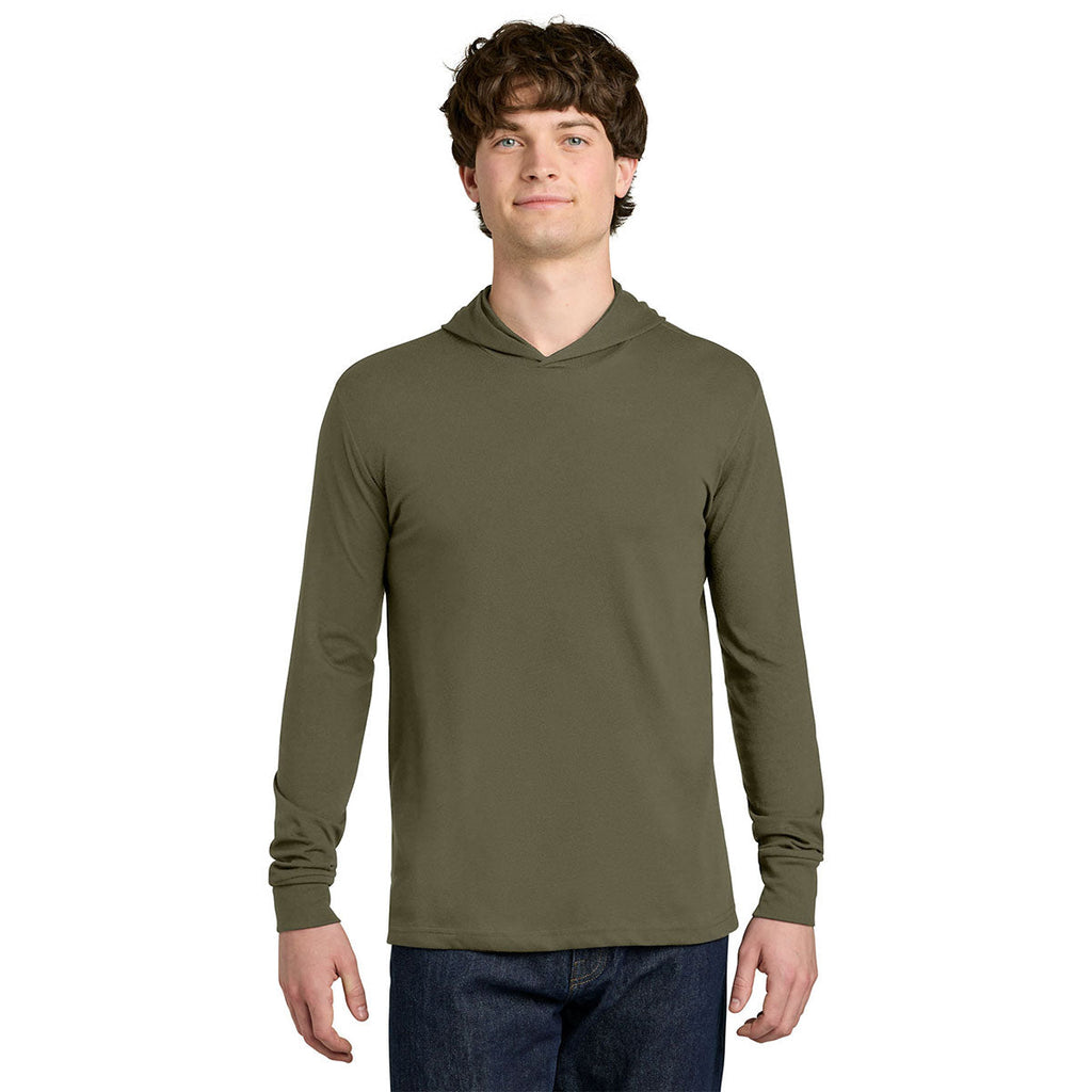 Next Level Men's Military Green Apparel CVC Long Sleeve Hoodie