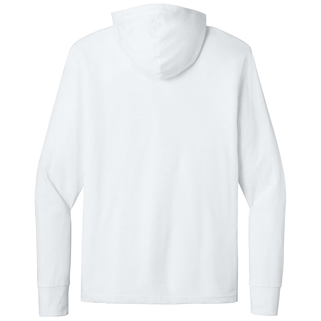 Next Level Men's White Apparel CVC Long Sleeve Hoodie