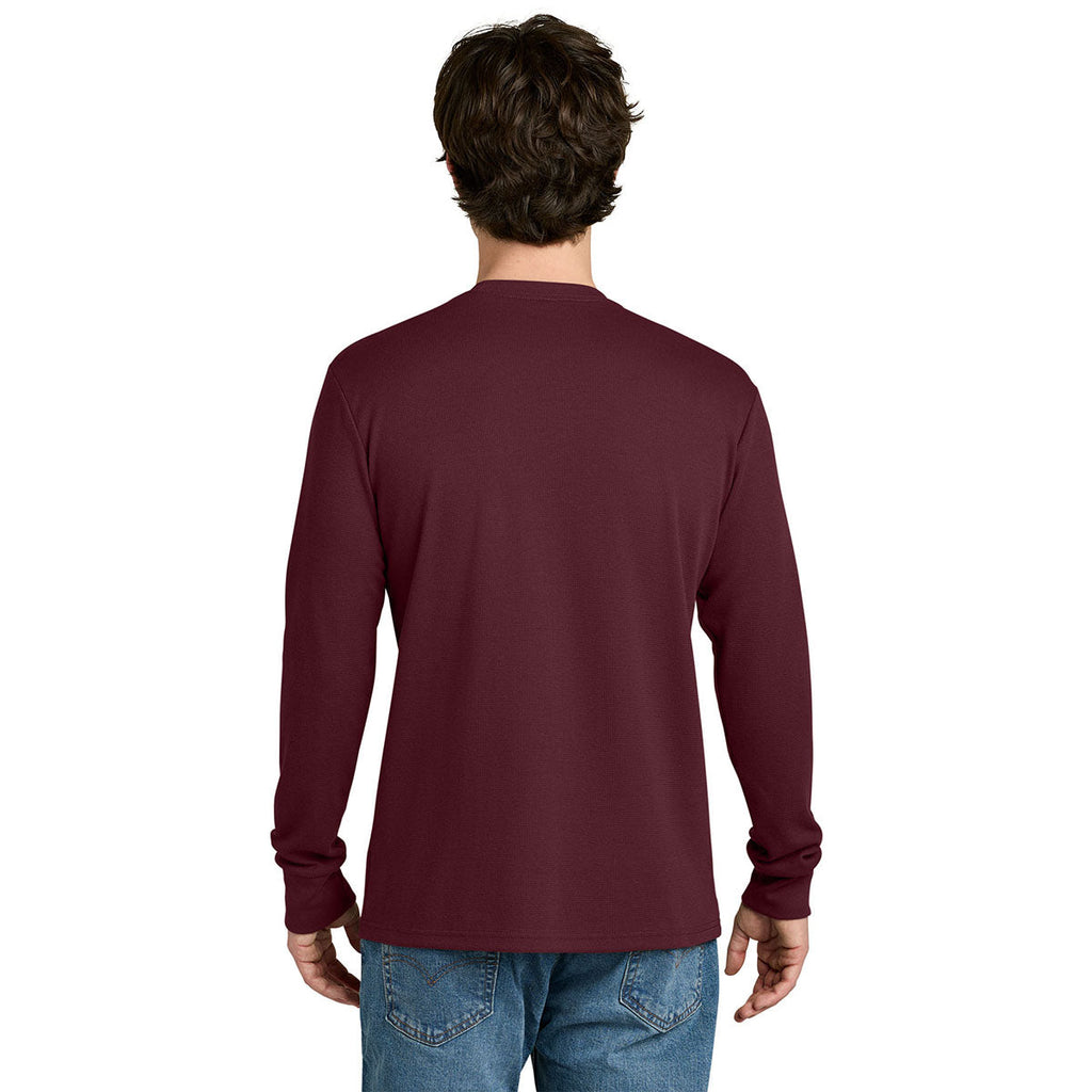 Next Level Men's Maroon Apparel Ideal Thermal Long Sleeve Tee