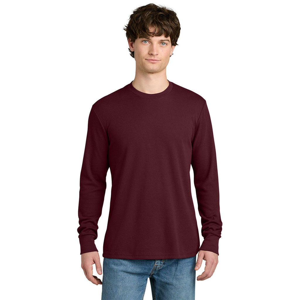 Next Level Men's Maroon Apparel Ideal Thermal Long Sleeve Tee