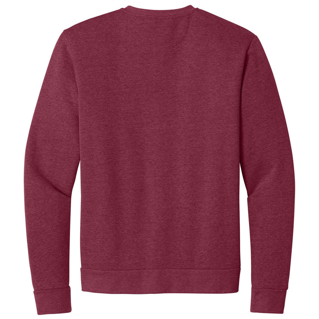 Next Level Men's Heather Cardinal Apparel Adult Malibu Crewneck Sweatshirt