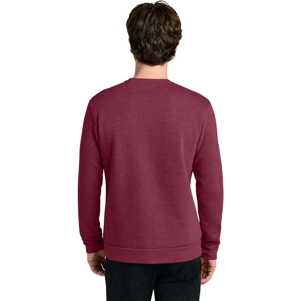 Next Level Men's Heather Cardinal Apparel Adult Malibu Crewneck Sweatshirt