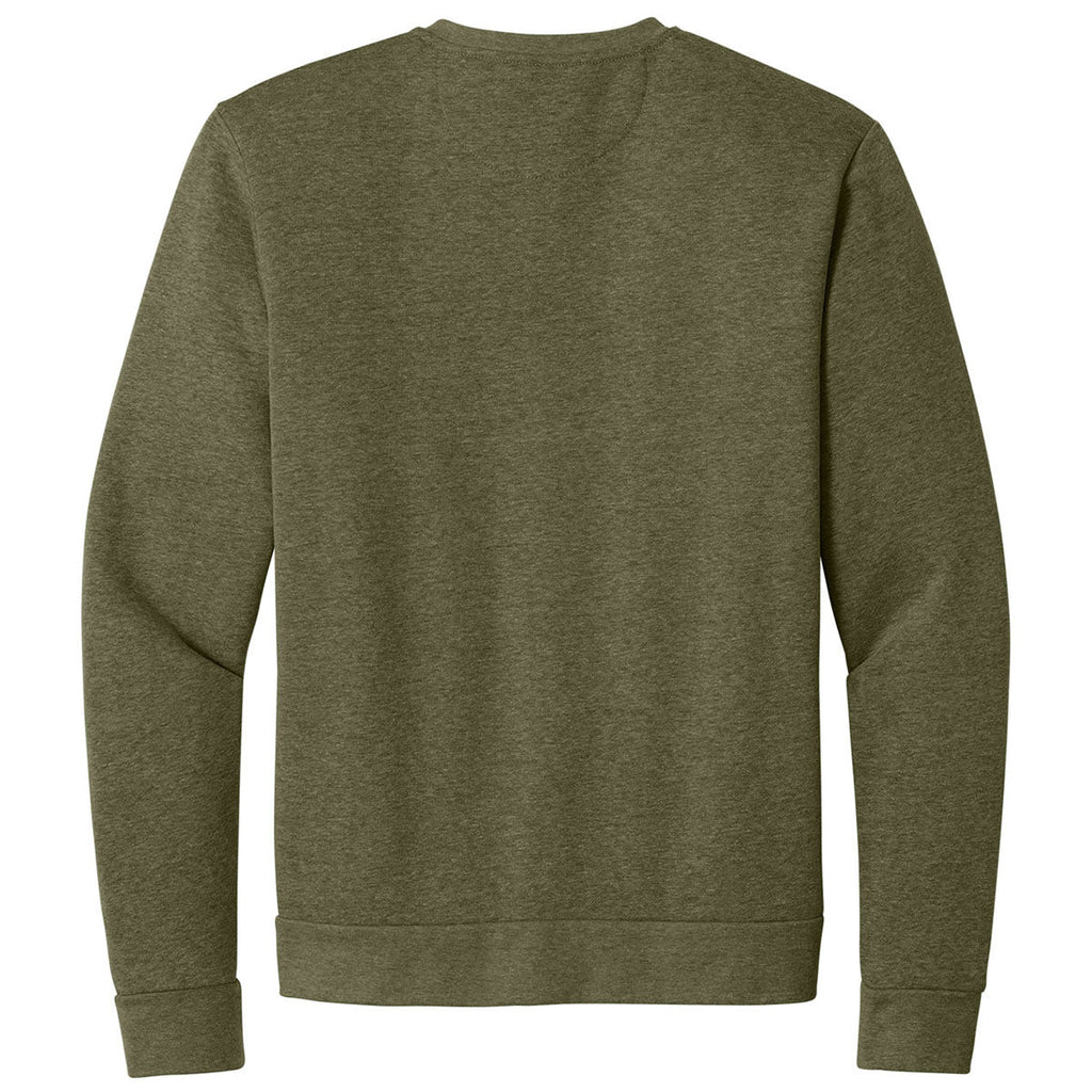 Next Level Men's Heather Military Green Apparel Adult Malibu Crewneck Sweatshirt