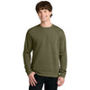 Next Level Men's Heather Military Green Apparel Adult Malibu Crewneck Sweatshirt