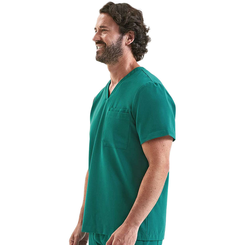 Onna Men's Clean Green Limitless V-Neck Stretch Scrub Top