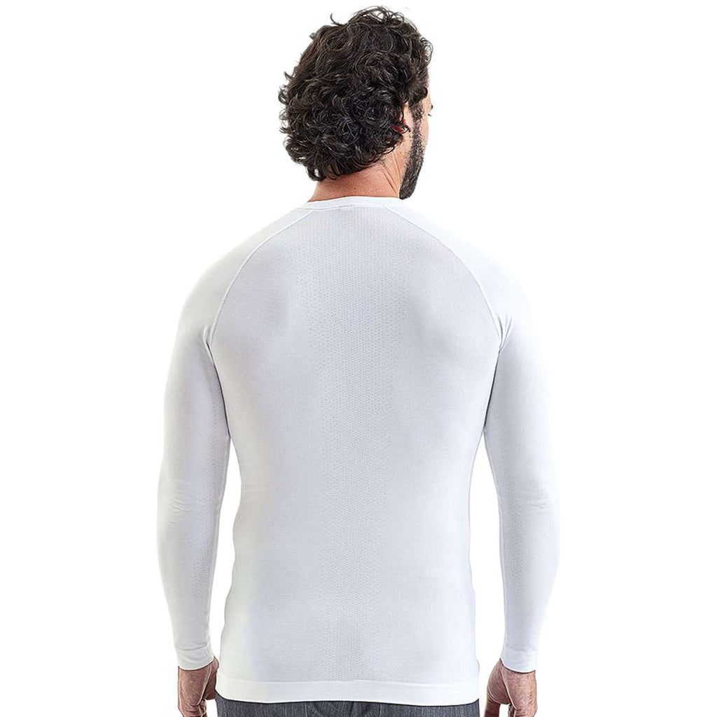Onna Men's White Unstoppable Long Sleeve Fresh Underscrub Base Layer T-Shirt