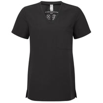 Onna Women's Black Limitless V-Neck Stretch Scrub Top