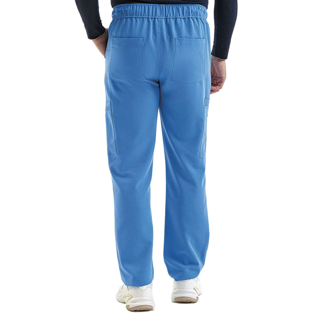Onna Men's Ceil Blue Relentless Stretch Cargo Scrub Pants