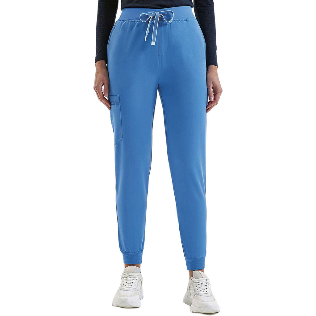 Onna Women's Ceil Blue Energized Stretch Jogger Scrub Pants