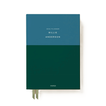 Papier Navy/Dark Green Colorblock Calendar Year Planner