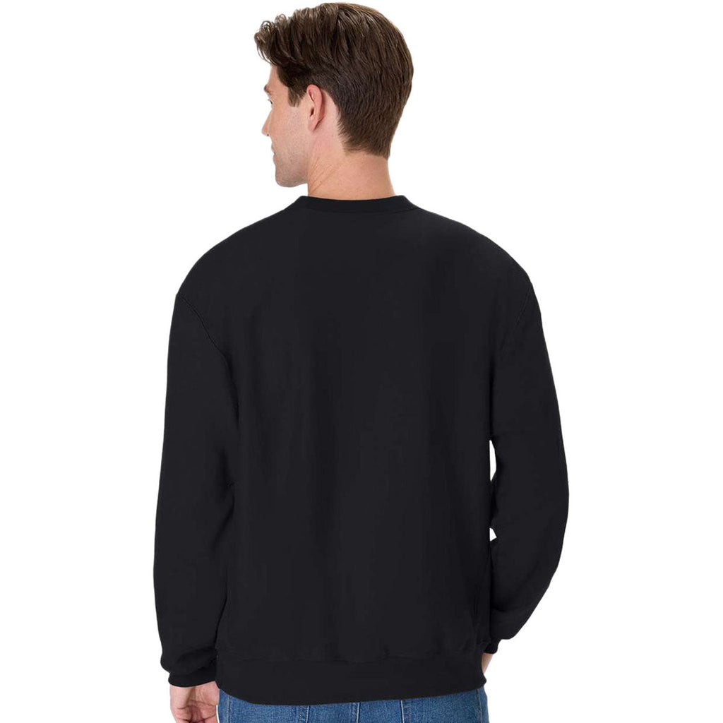 Hanes Unisex Black Beefy Sweats Premium Heavyweight Crewneck Sweatshirt