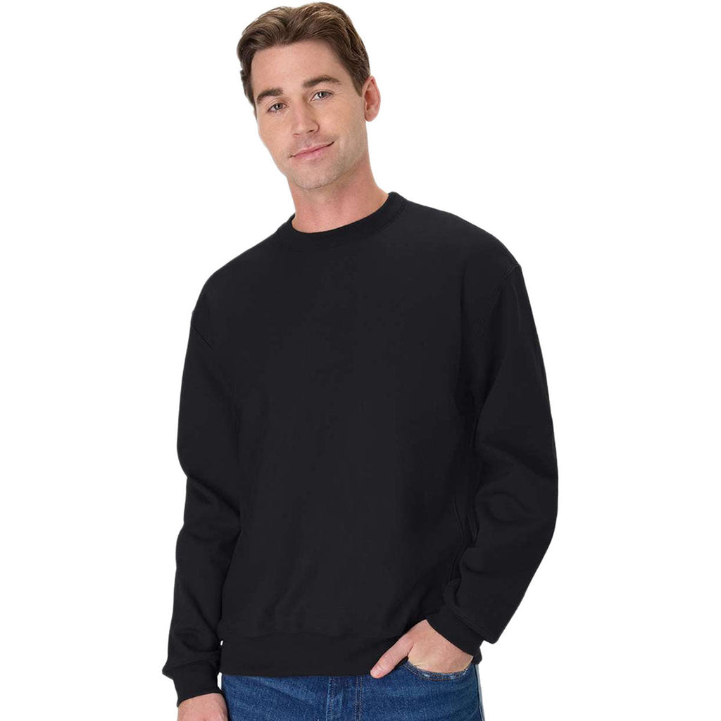 Hanes Unisex Black Beefy Sweats Premium Heavyweight Crewneck Sweatshirt