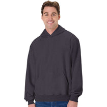 Hanes Unisex Charcoal Heather Beefy Sweats Premium Heavyweight Hooded Sweatshirt